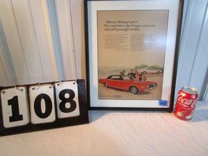 lot 108 image: Woodsedge Framed Mercury Montego Sales Flyer