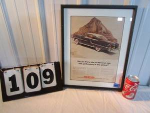 lot 109 image: Woodsedge Framed 1955 Mercury Montclaire Sport Coupe Sales Flyer