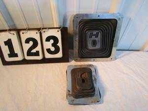 lot 123 image: Vintage Hurst Shifter Floor Plates