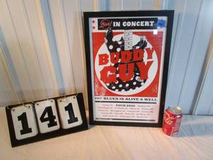 lot 141 image: Framed Buddy Guy Show Poster