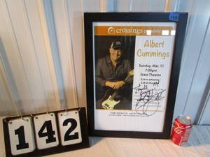 lot 142 image: FramedSigned Albert Cummings Show Poster