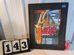 lot 143 image: Uriah Heep 1972 Concert Poster