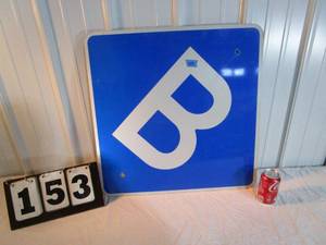 lot 153 image: Vintage Metal B Sign