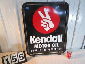 lot 155 image: Kendall Motor Oil Sign - Two Sided