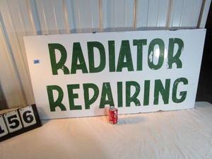 lot 156 image: Radiator Repairing Sign
