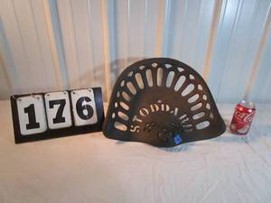 lot 176 image: Stoddard Cast Steel Tractor Seat
