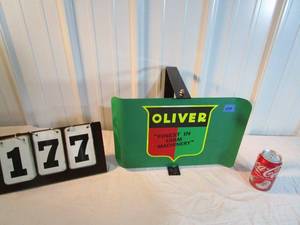lot 177 image: Oliver Farm Machinery Spinning Sign - 2 sided