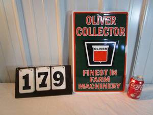 lot 179 image: Tin Oliver Collector Signs
