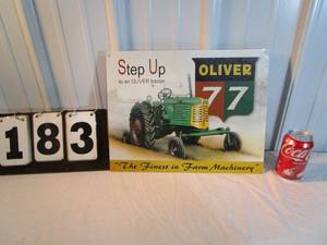 lot 183 image: Step Up to Oliver Tractor Sign