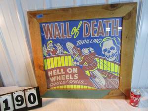 lot 190 image: Wall of Death Motorcycle Show Poster
