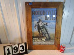 lot 193 image: Davenport Iowa Motorcycle Race Poster