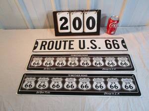lot 200 image: Route 66 Signs - qty 3