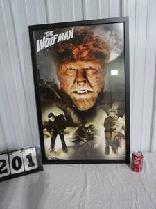 lot 201 image: Wolfman Movie Poster - Framed