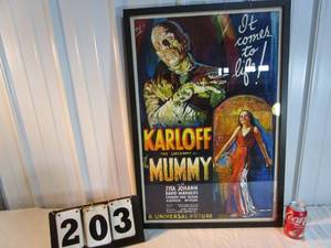 lot 203 image: The Mummy Movie Poster - framed