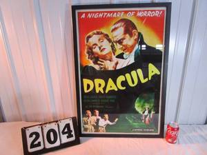 lot 204 image: Dracula Movie Poster - framed