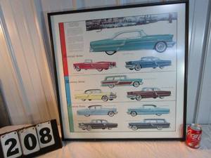 lot 208 image: Woodsedge Framed Mercury Car Ad - Montclair