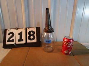 lot 218 image: Modilon Glass Oil Dispenser