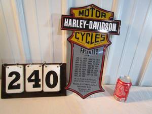 lot 240 image: Harley Davidson Patents Pending Sign