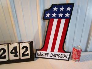 lot 242 image: Harley Davidson #1 Sign