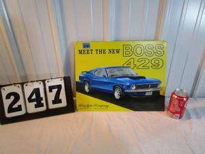 lot 247 image: Ford Mustang Meet the New Boss 429 Sign
