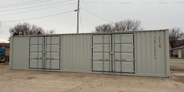 CIMU1040283  40 Ft Shipping Container with 2 Side Doors, 40HC, Single Trip