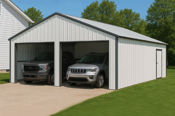 SDLANCH 25x33 Double Stall High End Carport (SDL2533FT)