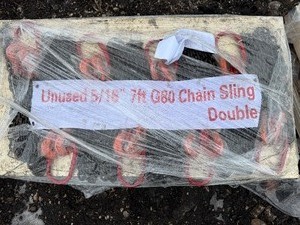 lot 64 image: Landhonor 7 ft Double Legs Lifting Chain Sling LHR-G80