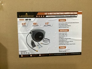 lot 346 image: Landhonor 12 X 100 FT Retractable Garden Hose Reel LHR-I30