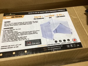lot 183 image: Landhonor 10x10 FT Pop up Canopy with Removable Sidewalls LHR-PUCS1010