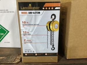 lot 242 image: Landhonor 2-Tons Lift Hand Chain Hoist LHR-SL2T3M