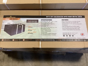 lot 321 image: Landhonor 6ft x 8ft Galvanized Apex Roof Metal Shed LHR-MS0608