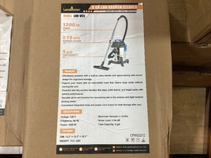 lot 348 image: Landhonor 5 Gallon Vacuum Cleaner LHR-VC5