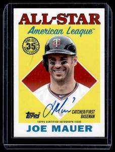 lot 6 image: Joe Mauer On-Card Auto 2023 Topps Baseball 1988 All-Star Autograph Card #88ASA-JMA Minnesota Twins