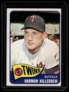 lot 9 image: Harmon Killebrew 1965 Topps #400 Vintage Minnesota Twins Baseball Card