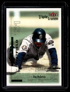 lot 18 image: Ichiro Suzuki RC 2999 RARE 2001 Fleer Triple Crown Prospects Numbered 10072009 Rookie Baseball Card