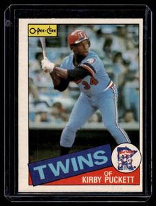 lot 37 image: Kirby Puckett RARE OPC RC 1985 #10 Vintage Rookie Minnesota Twins Baseball Card