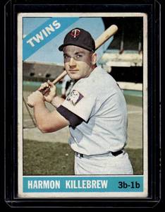 lot 42 image: Harmon Killebrew 1966 Topps #120 Vintage Minnesota Twins Baseball Card