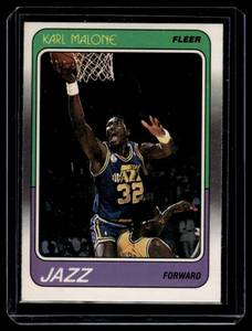 lot 49 image: Karl Malone 1988 Fleer #114 Vintage Basketball Card