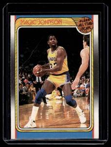lot 50 image: Magic Johnson 1988 Fleer All-Star Sticker #123 Vitage Basketball Card