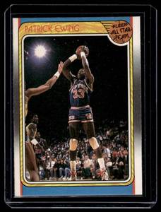lot 53 image: Patrick Ewing 1988 Fleer All-Star Sticker #130 Vintage Basketball Card