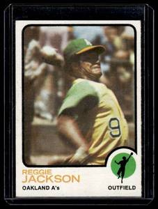 lot 71 image: Reggie Jackson 1973 Topps #255 Vintage Baseball Card