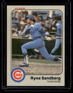 lot 81 image: Ryne Sandberg RC 1983 Fleer #507 Rookie Vintage Baseball Card