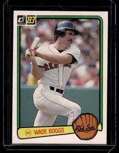 lot 87 image: Wade Boggs RC 1983 Donruss #586 Rookie Vintage Baseball Card