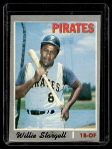 lot 88 image: Willie Stargell 1970 Topps #470 Vintage Baseball Card
