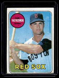 lot 89 image: Carl Yastrzemski 1969 Topps #130 Vintage Baseball Card