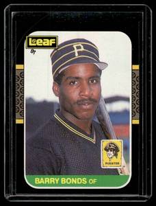 lot 120 image: Barry Bonds RC 1987 Leaf #219 Rookie Baseball Card