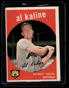 lot 125 image: Al Kaline 1959 Topps #360 Vintage Baseball Card