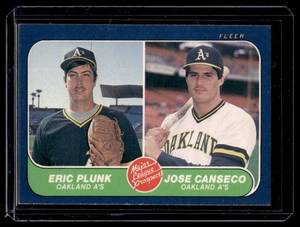 lot 139 image: Jose Canseco RC 1986 Fleer #649 Vintage Baseball Card