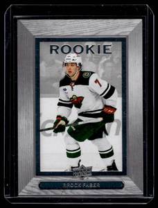 lot 148 image: Brock Faber RC 2023-24 Upper Deck Bee Hive #BH-33 Rookie Minnesota Wild Hockey Card