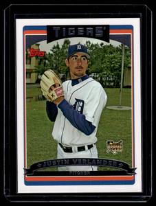 lot 153 image: Justin Verlander RC 2006 Topps #641 Rookie Baseball Card